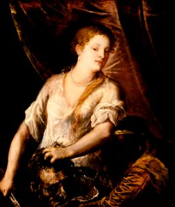 Vecelli, Tiziano - Judith with the head of Holofernes - c. 1570. Free illustration for personal and commercial use.