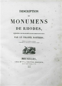 Title page - Rottiers Bernard Eugène Antoine - 1830