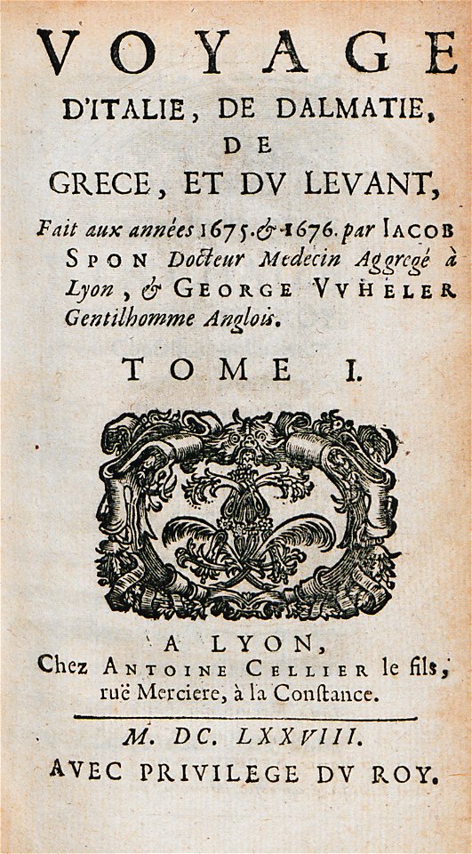 Title page - Spon Jacob - 1678