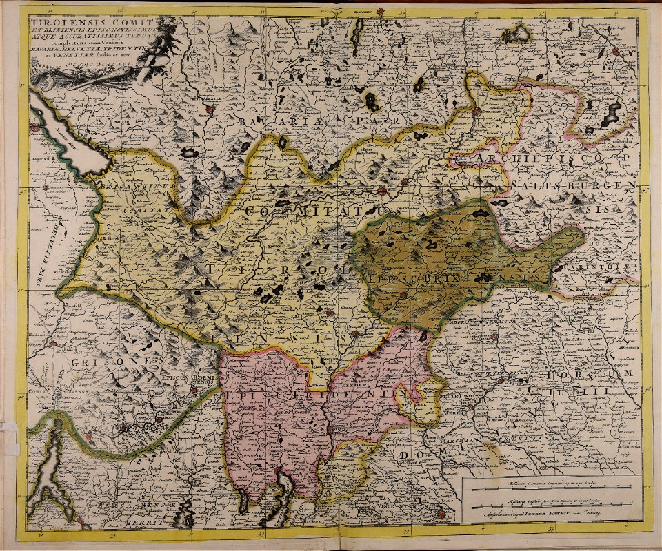 Tirolensis Comit. et Brixiensis Episc. novissimus atque accuratissimus typus - CBT 5647247