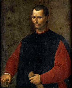 Portrait of Niccolò Machiavelli (1469–1527), by Follower of Santi di Tito. Free illustration for personal and commercial use.