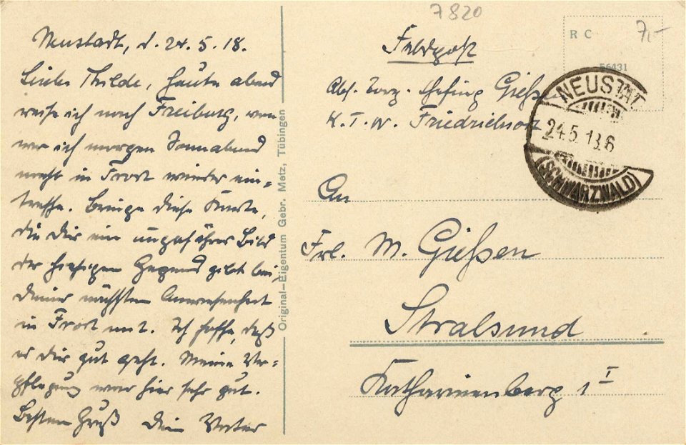 Titisee-Neustadt, Baden-Württemberg - Stadtansicht (back) (Zeno Ansichtskarten)