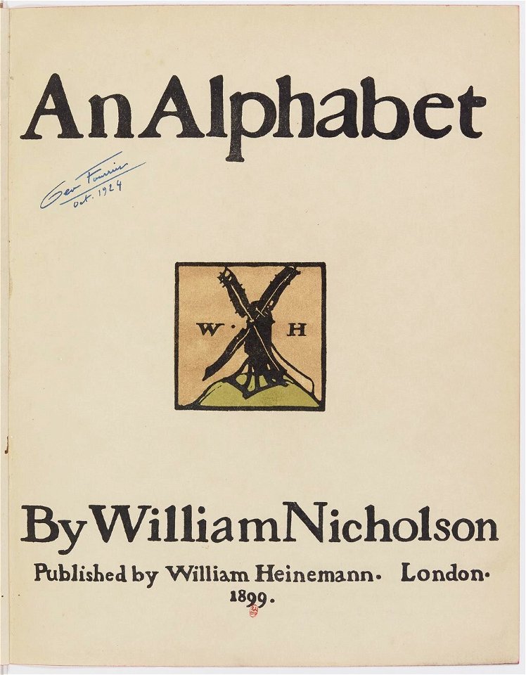 Title Page - An Alphabet by William Nicholson (1899)