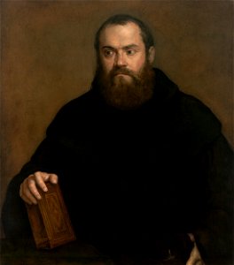 Titian - A monk with a book - Google Art Project. Free illustration for personal and commercial use.