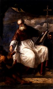 Titian - St John the Almsgiver - WGA22815. Free illustration for personal and commercial use.