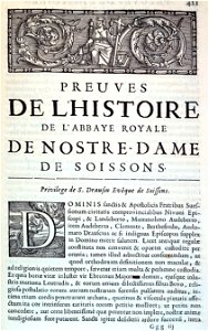Titre abbaye soissons dom Germain 18223