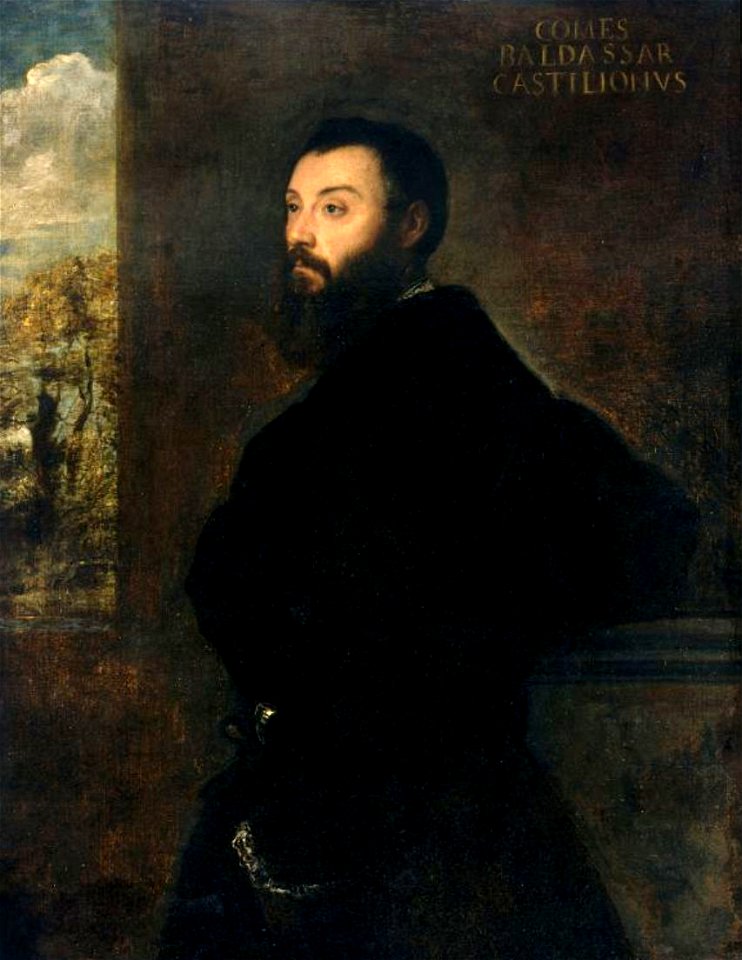 Tiziano, ritratto di b. castilgione