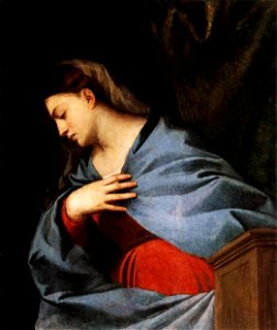 Titian - Polyptych of the Resurrection - Virgin Annunciate - WGA22786