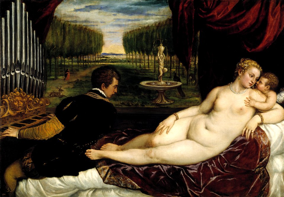 Venus with organist and Cupid