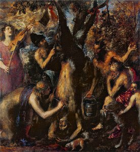 Titian - The Flaying of Marsyas. Free illustration for personal and commercial use.