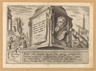 Title to Series- The Disasters of The Jewish People 1569 print by Maarten van Heemskerck, S.II 11478, Prints Department, Royal Library of Belgium