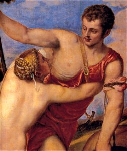 Titian - Venus and Adonis (detail) - WGA22881. Free illustration for personal and commercial use.