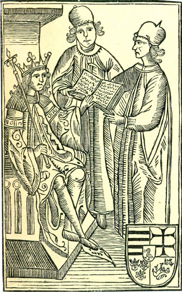 Title page from a law book of King Matthias