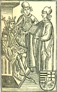Title page from a law book of King Matthias