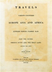 Title page - Clarke Edward Daniel - 1824
