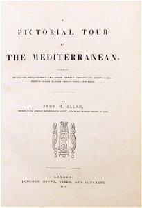 Title page - Allan John H - 1843. Free illustration for personal and commercial use.
