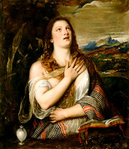 Titian (Tiziano Vecellio) (Italian - The Penitent Magdalene - Google Art Project