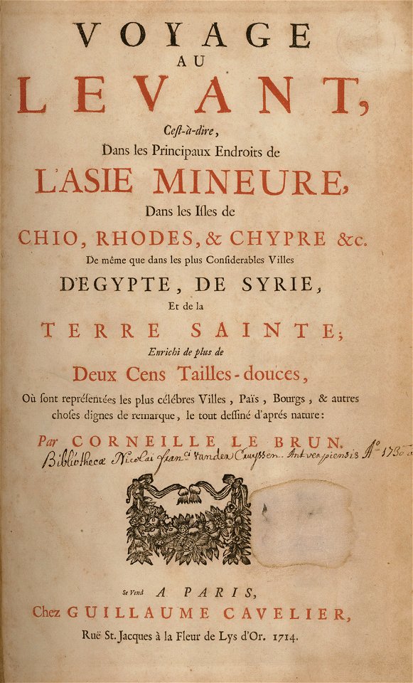 Title page - Bruyn Cornelis De - 1714