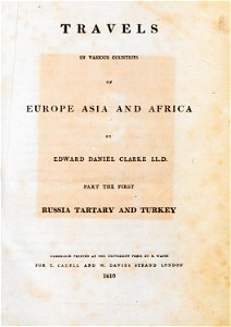 Title Page - Clarke Edward Daniel - 1810