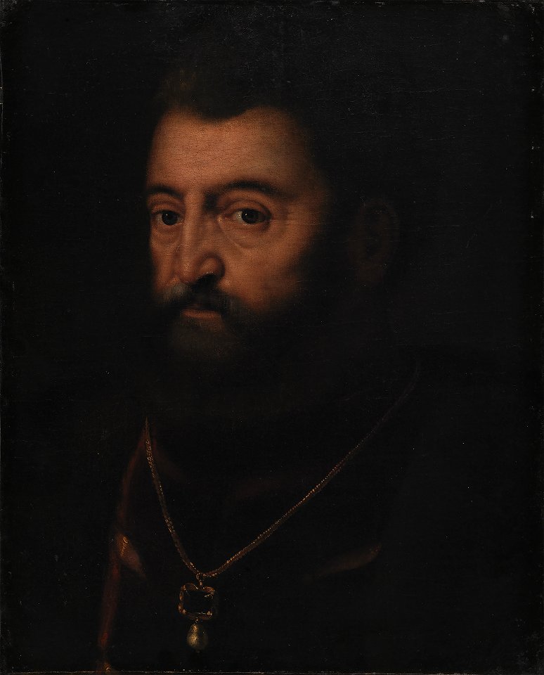 Tizian - Portrait of Alfonso d'Este Duke of Ferrara - KMS843 - Statens Museum for Kunst