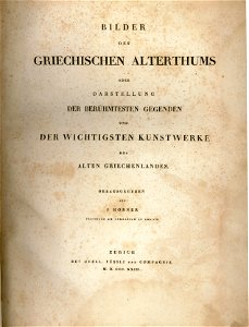 Title page - Horner Johann Jakob - 1823