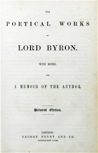 Title page - Byron George Gordon Lord - 1849