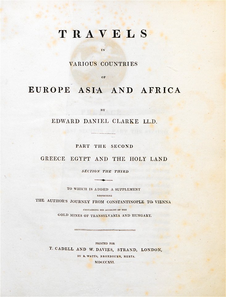 Title page - Clarke Edward Daniel - 1816