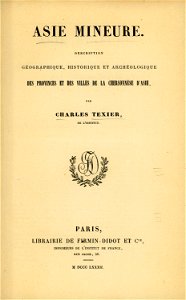 Title page - Texier Charles Félix Marie - 1882