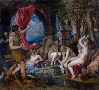 Titian - Diana and Actaeon - Google Art ProjectFXD. Free illustration for personal and commercial use.