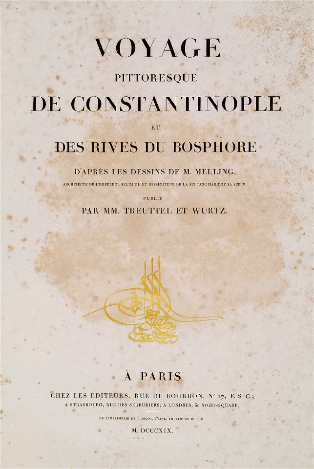 Title page - Melling Antoine Ignace - 1819