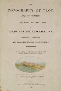 Title page Imaginary representation of the city of Troy accompanied by extract from the Iliad - Gell William Sir - 1804. Free illustration for personal and commercial use.