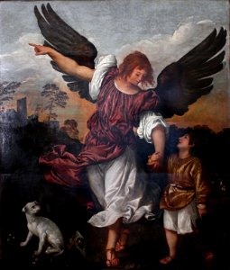 Titian - L'arcangelo Raffaele e Tobiolo