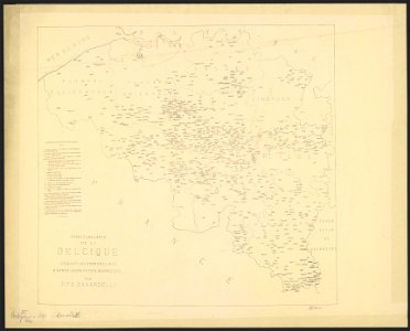 Tito Zanardelli - Essai d’une carte de la Belgique donnant les noms des lieux d’après leurs patois respectifs, 1890