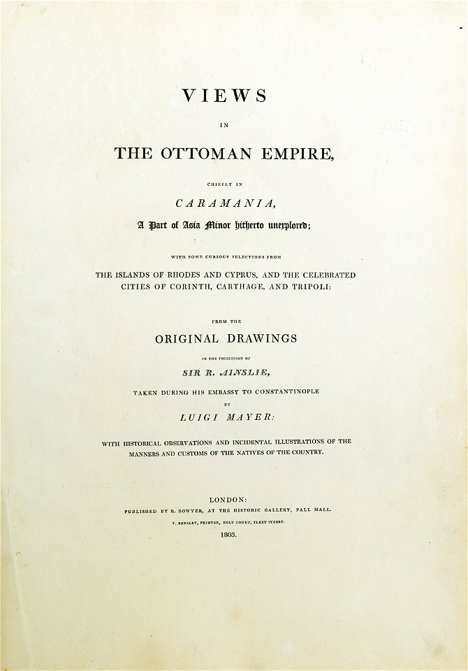 Title page - Mayer Luigi - 1803