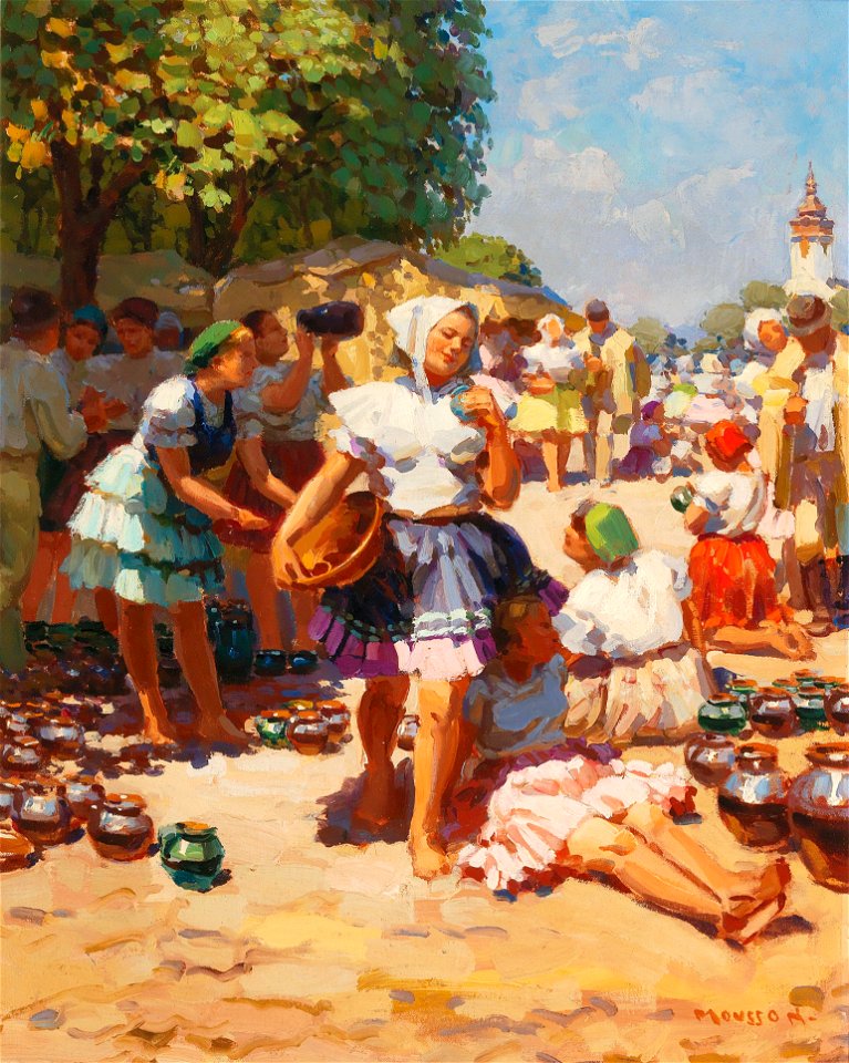 Tivadar Josef Mousson - Pottery Market