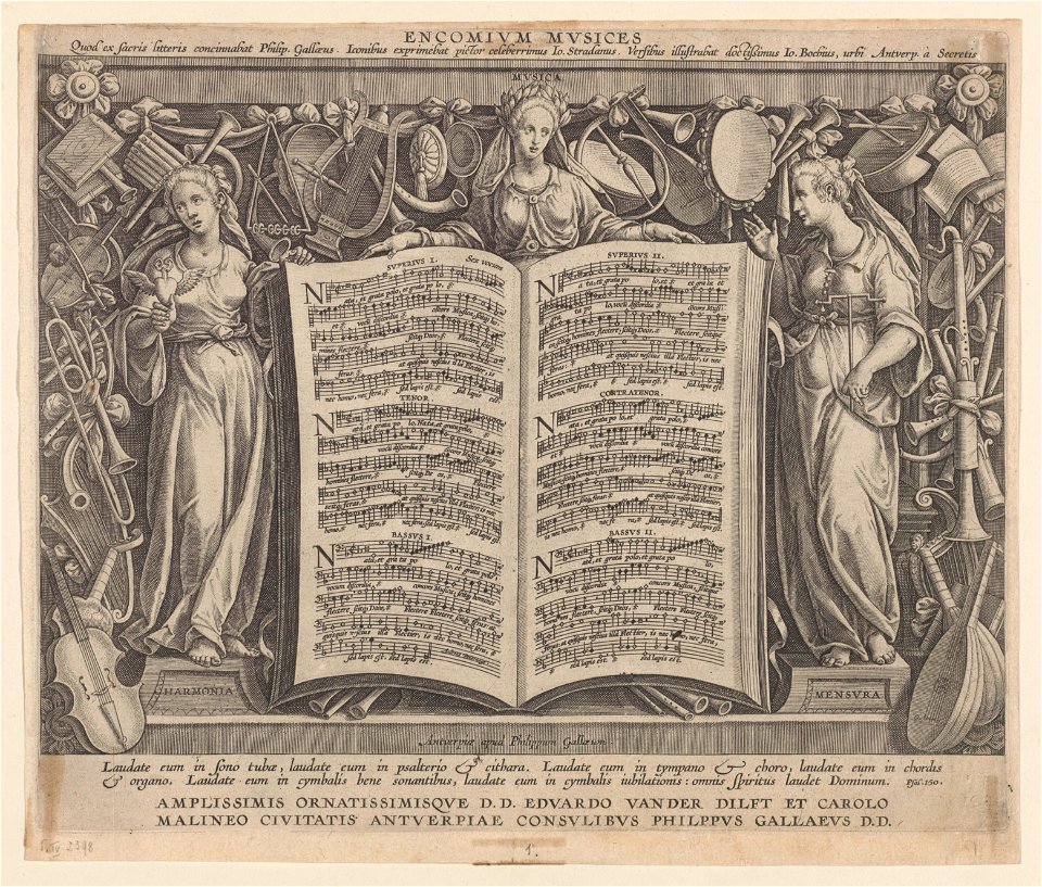 Title Plate ca.1589 print by Stradanus, S.IV 2398, Prints Department, Royal Library of Belgium