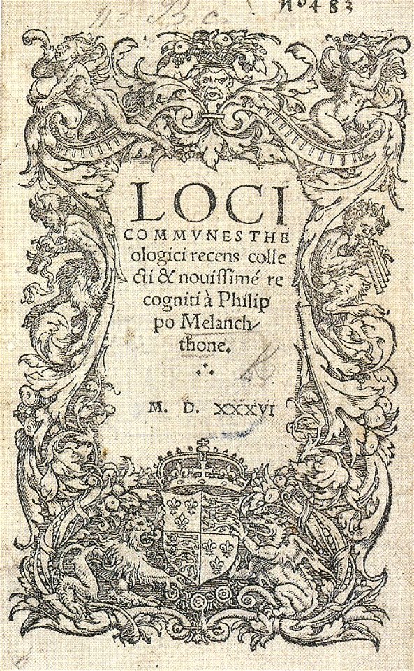 Title page of Loci Communes, by Hans Holbein the Younger