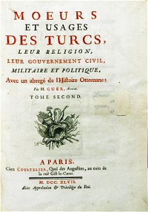 Title page of the second volume of the book - Guer Jean Antoine - 1746