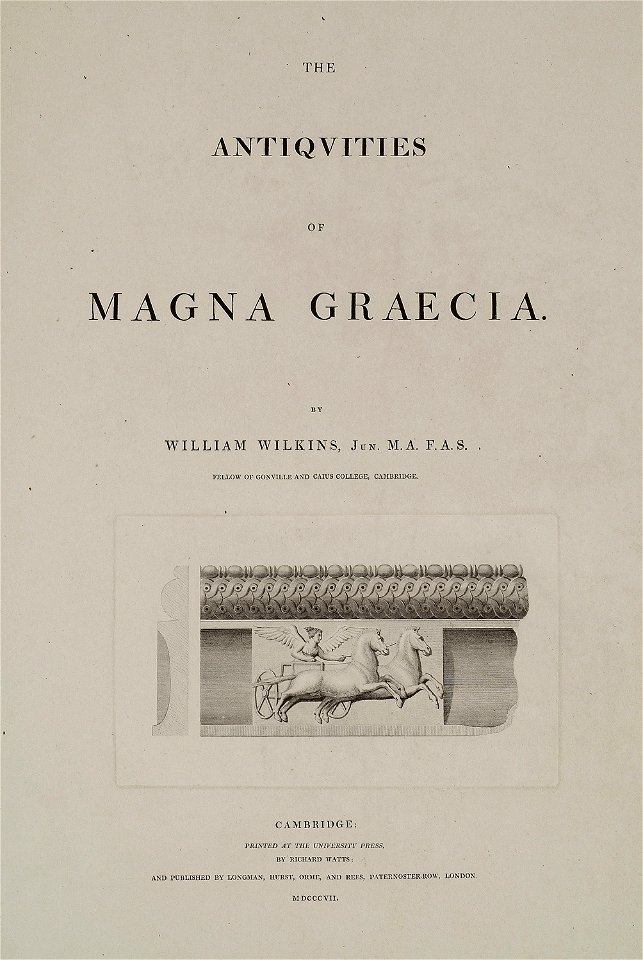 Title page - Wilkins William - 1807