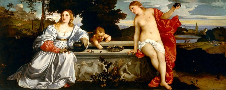 Tiziano - Amor Sacro y Amor Profano (Galería Borghese, Roma, 1514)
