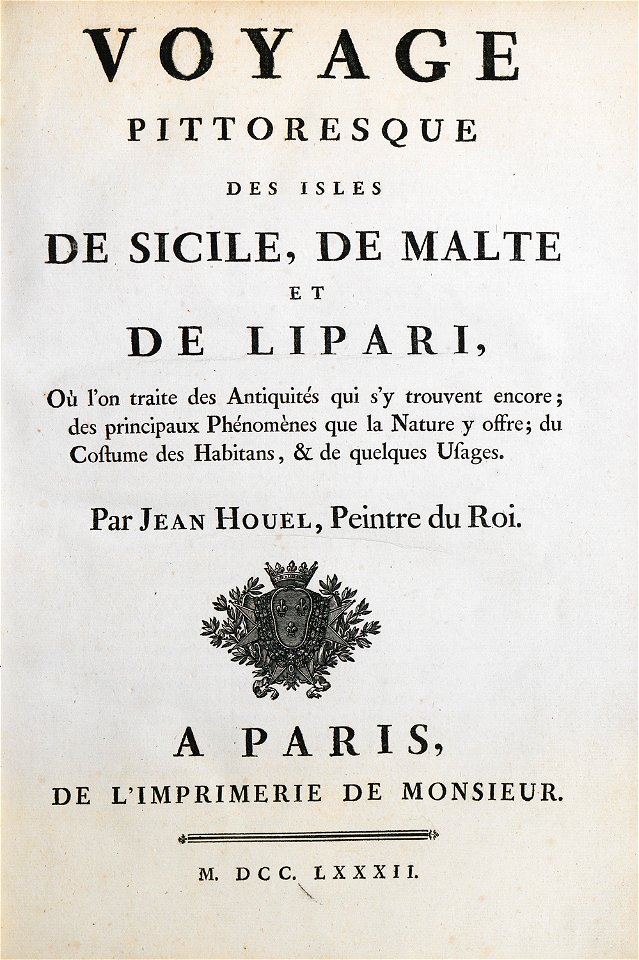 Title page - Houel Jean - 1782