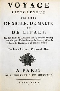 Title page - Houel Jean - 1782