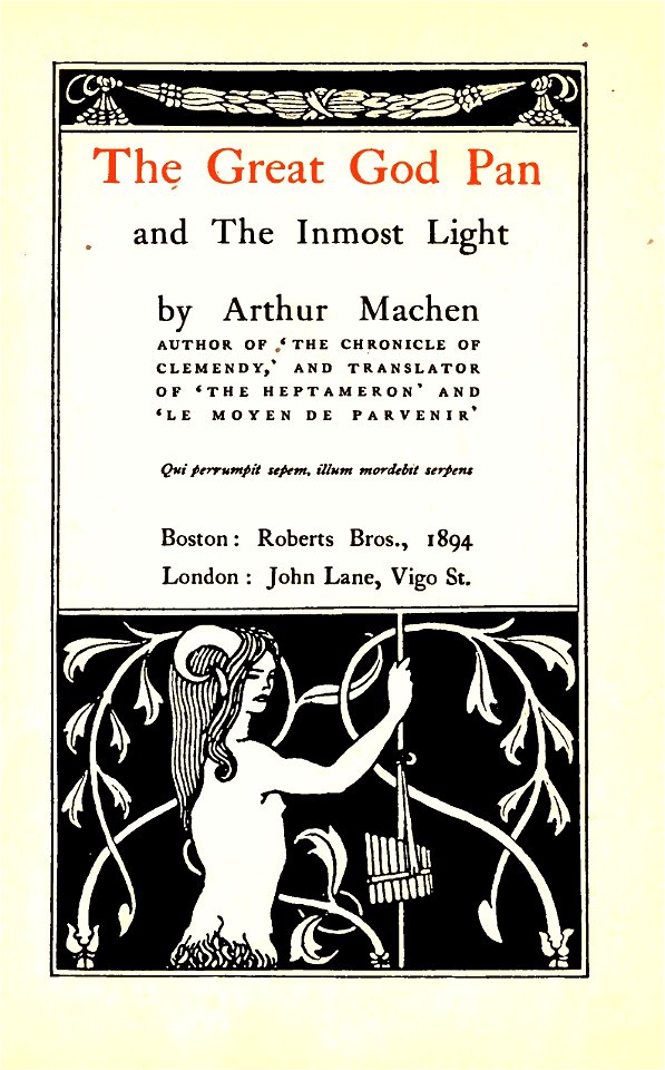 Title page--The great god Pan