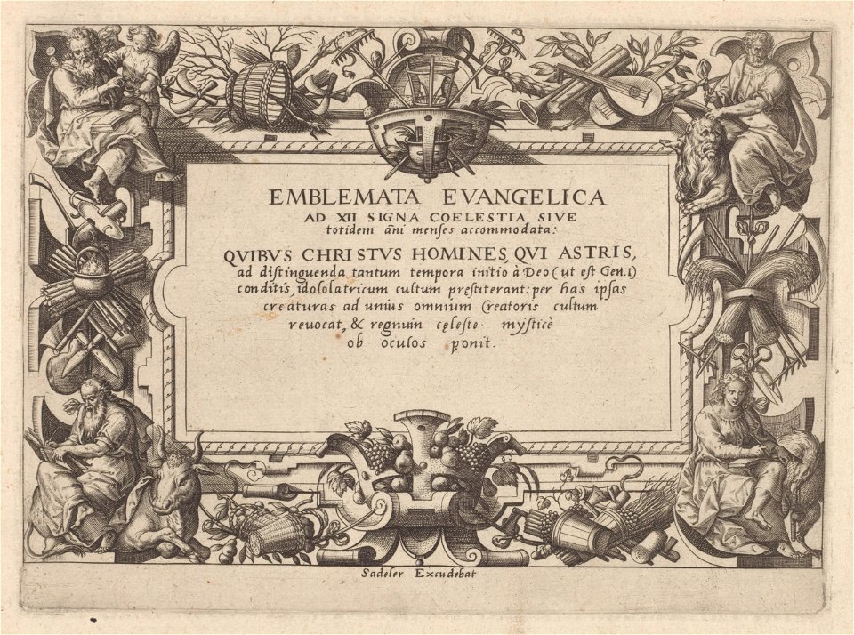 Title Plate 1585 print by Hans Bol, S.IV 2254, Prints Department, Royal Library of Belgium