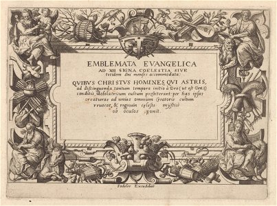 Title Plate 1585 print by Hans Bol, S.IV 2254, Prints Department, Royal Library of Belgium