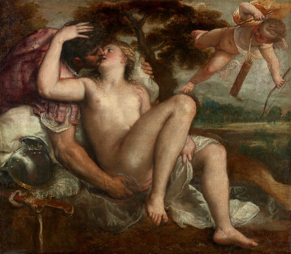Tiziano Vecellio, gen. Tizian (und Werkstatt) - Mars, Venus und Amor - GG 13 - Kunsthistorisches Museum