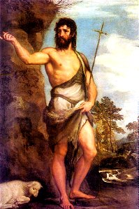 Titian-John the Baptist. Free illustration for personal and commercial use.