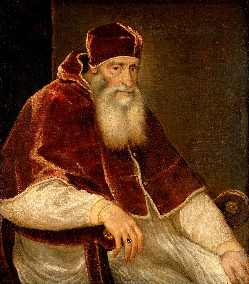 Tiziano Vecellio, gen. Tizian, , Kunsthistorisches Museum Wien - Papst Paul III. Farnese (1468-1549) - GG 99 - Kunsthistorisches Museum