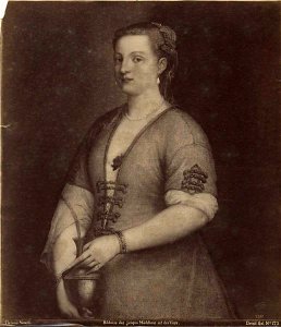 Tiziano, bottega - Ritratto di gentildonna con vaso, 173