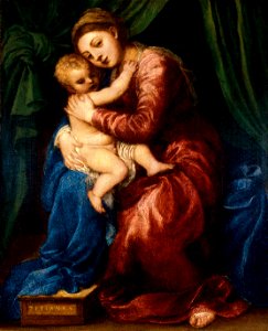 Tiziano, madonna col bambino thyssen